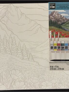 Artist’s Loft Floral Mountain white Canvas Kit
